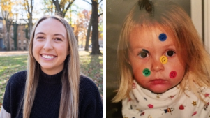 Brooke Ryan as adult and toddler