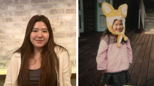 Grace Lee as adult and toddler