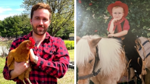 Jesse Gomez as adult and child
