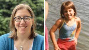 Kristina Olson as adult and child