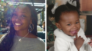 Olivia Adelabu as adult and toddler