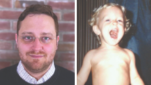 Steven Elmlinger as adult and toddler