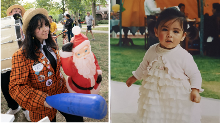 Picture of researcher now and as a baby