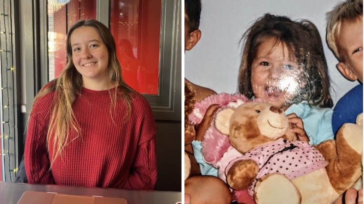 Picture of researcher now and as a baby