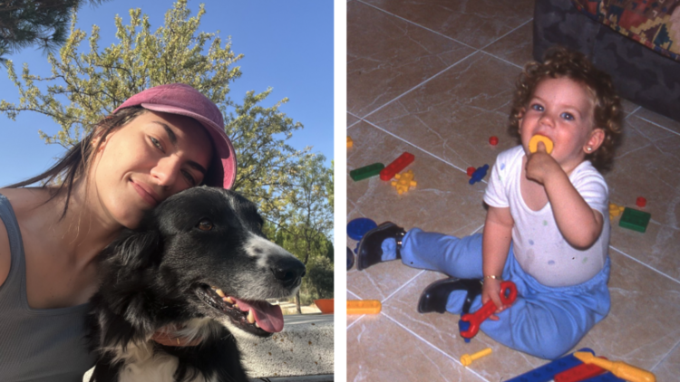 Picture of researcher now and as a baby
